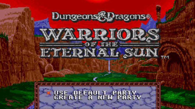 Dungeons & Dragons Warriors of the Eternal Sun Game