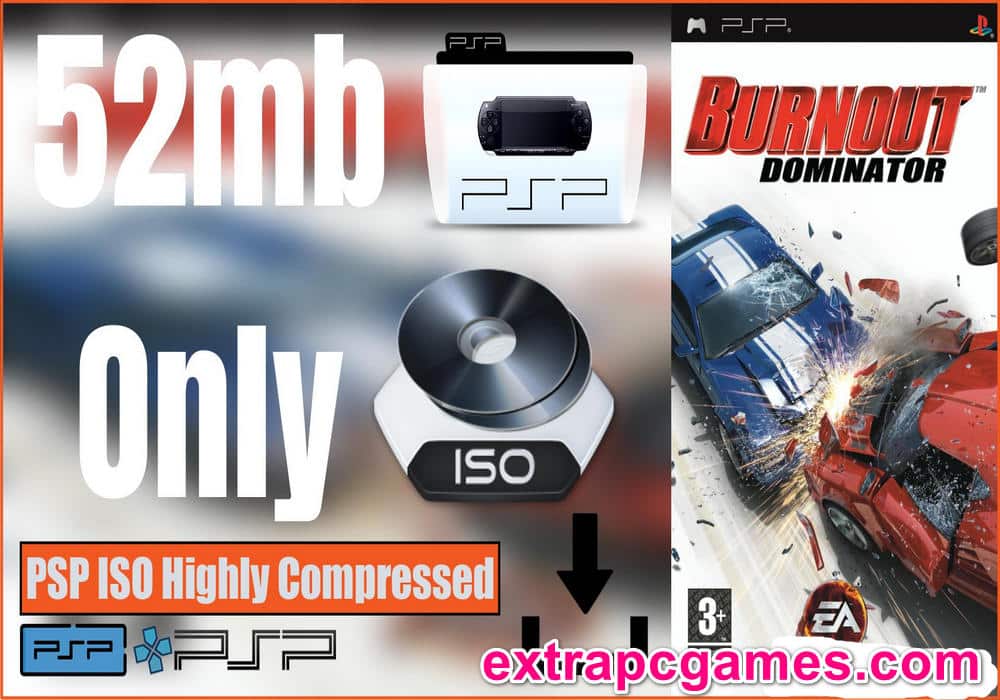 Burnout Dominator PSP and PC ISO Highly Compressed Game