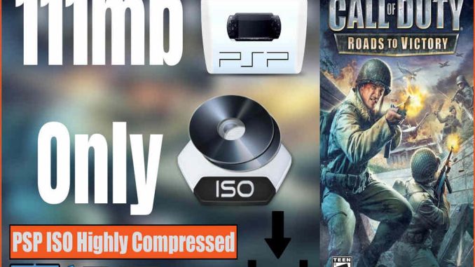 Call of Duty Roads to Victory PSP and PC ISO Game Highly Compressed Game