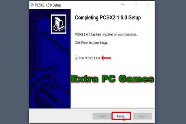 Step 4 Select Run PCSX2 1.6.0 and click on Finish button