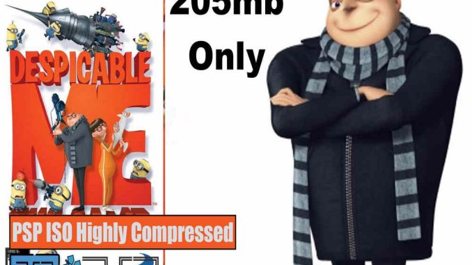 Despicable Me PSP and PC ISO Game Highly Compressed