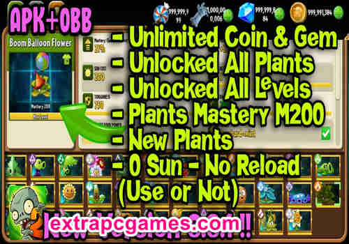 Plants vs Zombies 2 v11.0.1 MOD APK + OBB (Unlimited Coins/Gems